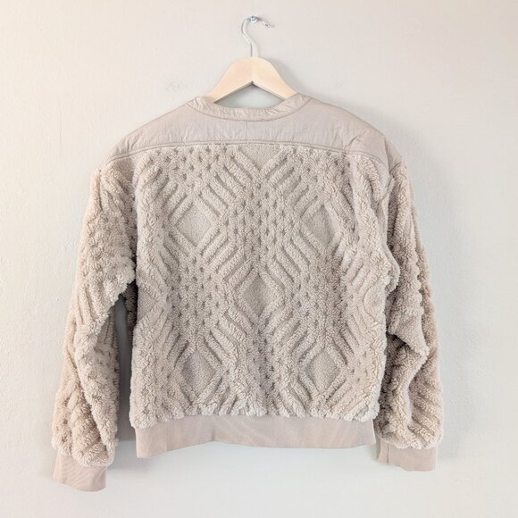 Tommy Hilfiger Long Sleeve Snap Button Faux Fur Quarter Button Sweater Women's S - Picture 6 of 11